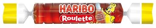Rouleau de gomme à mâcher Haribo Cola Roulette Fruit 25 g, 50 pièces