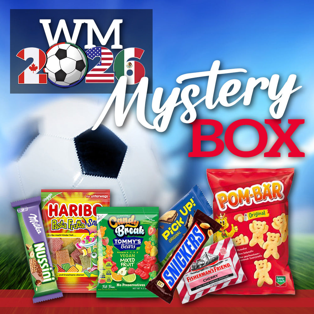 WM Mystery Box: Überraschungspaket mit Schokolade, Riegeln & Snacks