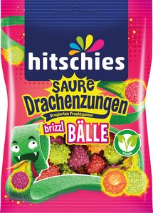hitschies Saure Drachenzungen brizzl Bälle 100g