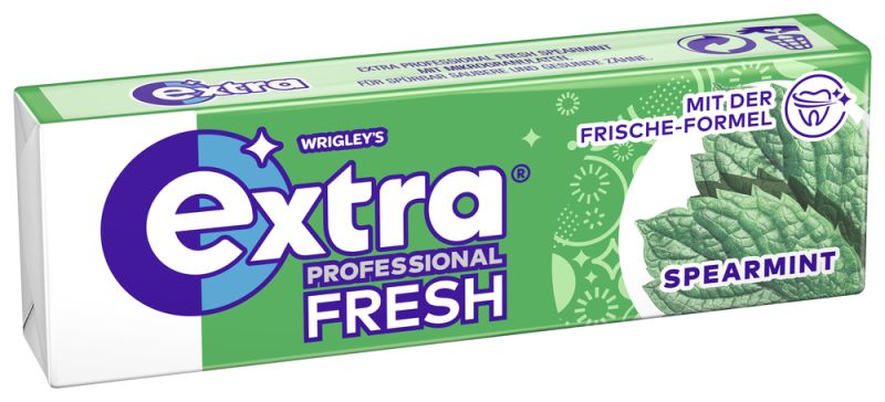 Wr Extra Prof. Single Pack of 10 Fresh Spearmint