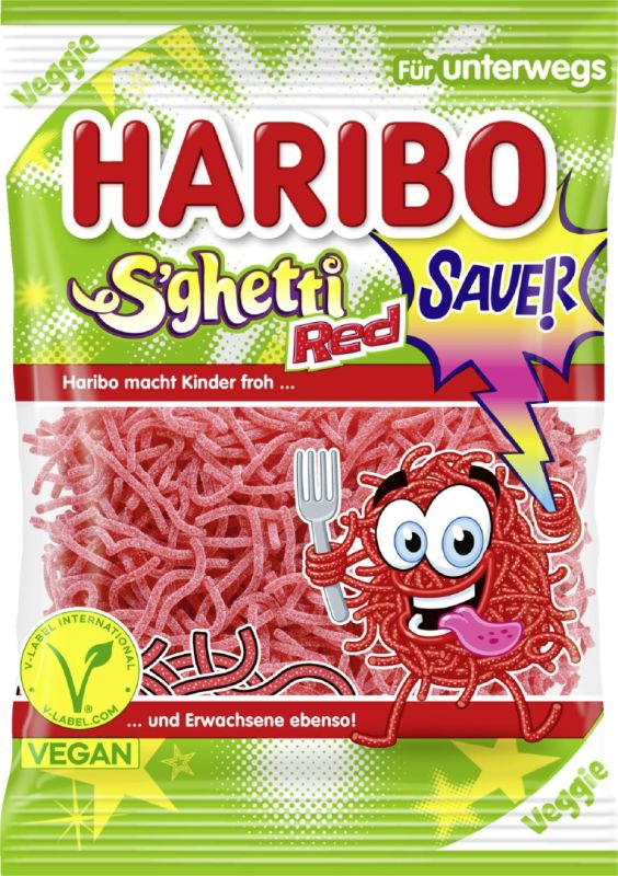 Haribo 85g S'ghetti Red Veggie