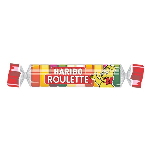 Haribo Roulette Rouleau de Gomme aux Fruits 25g